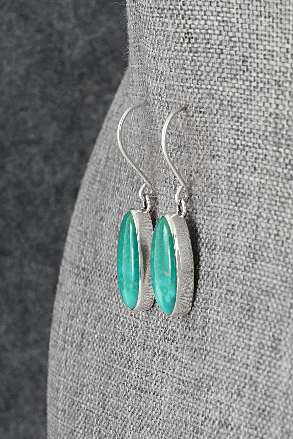 Turquoise & Sterling Silver Earrings - Eugene Gruber