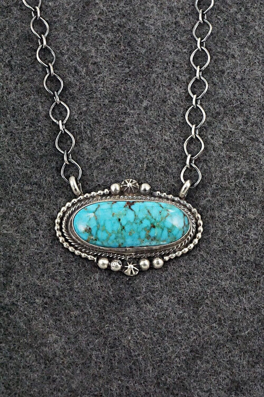 Turquoise & Sterling Silver Necklace - Randy Billy