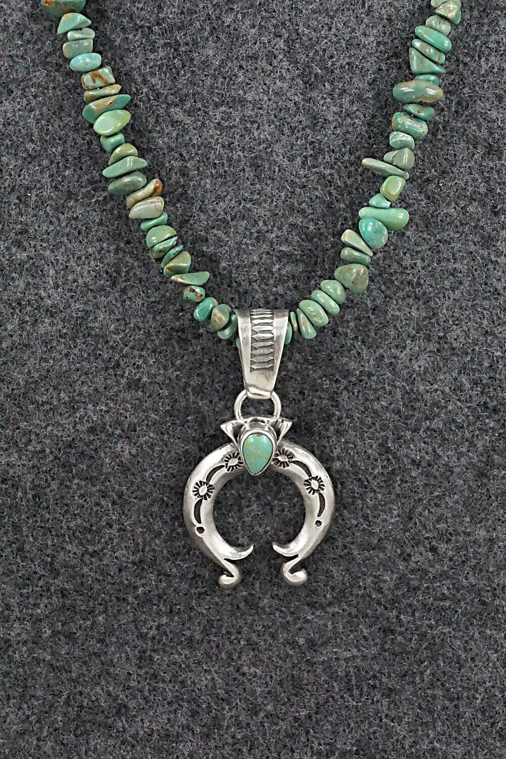 Turquoise & Sterling Silver Necklace 17" - Louise Joe