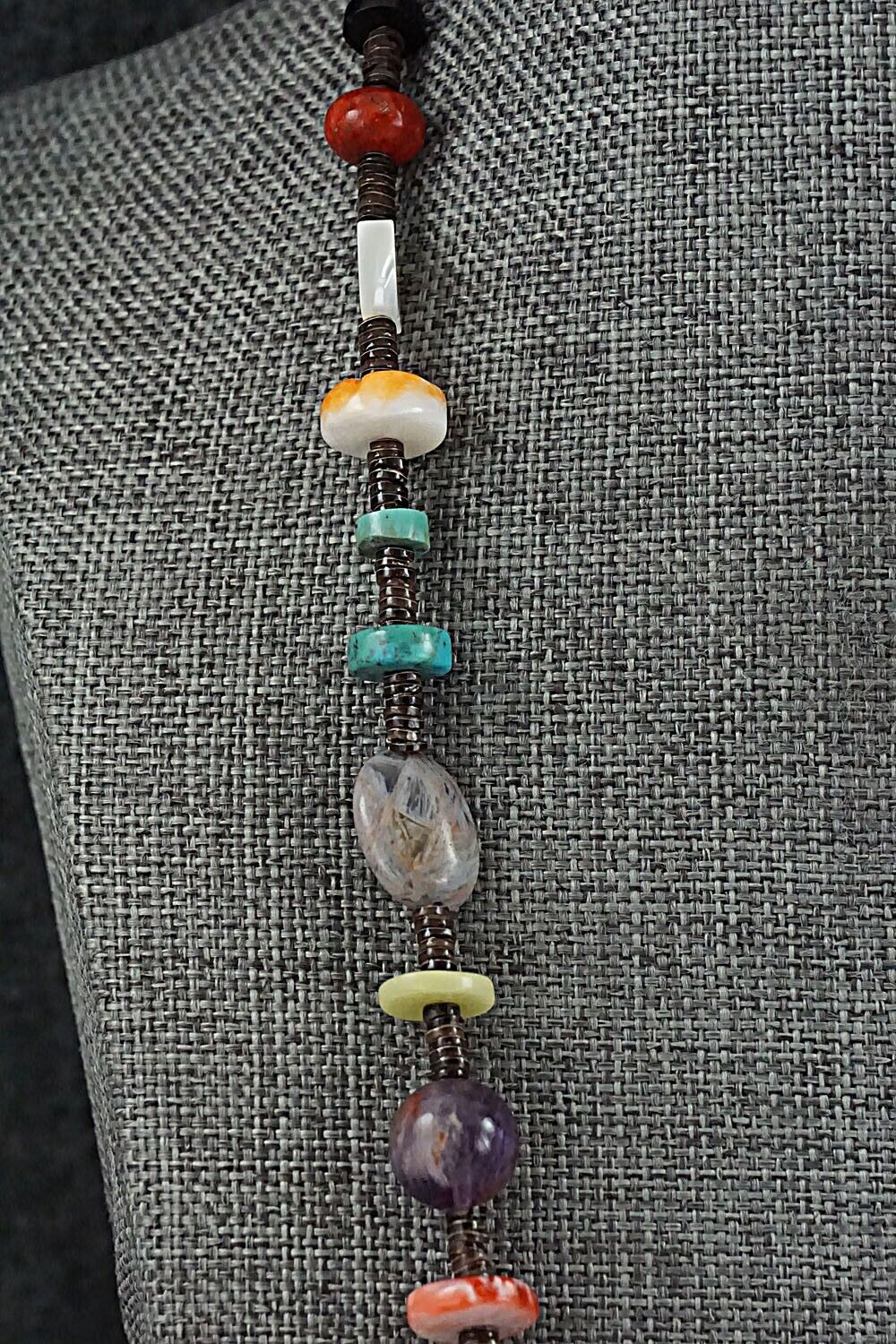Multi-Stone and Sterling Silver Necklace - Helen Tsosie