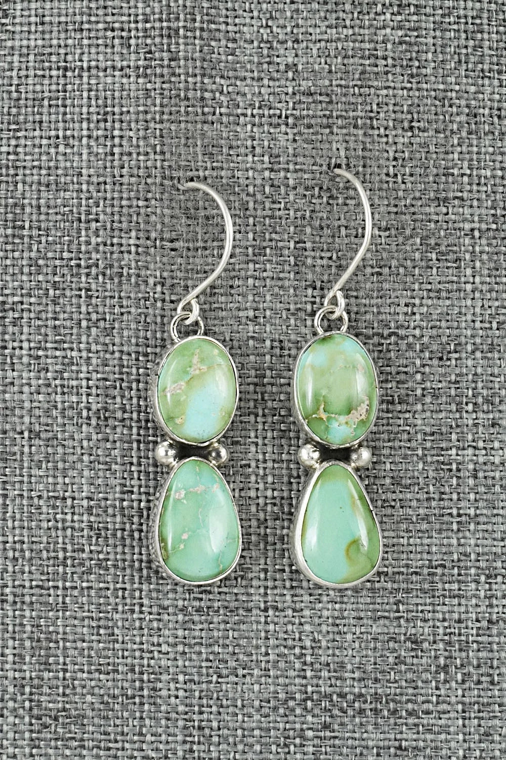 Turquoise & Sterling Silver Earrings - Eugene Gruber