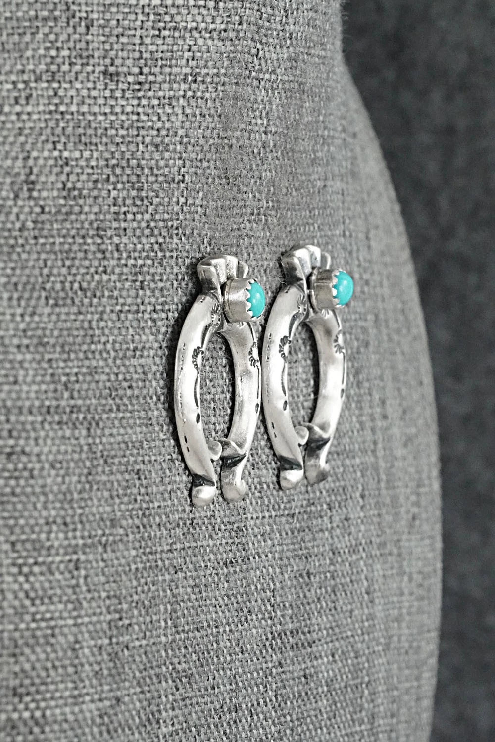 Turquoise & Sterling Silver Earrings - Adrienne Gordon
