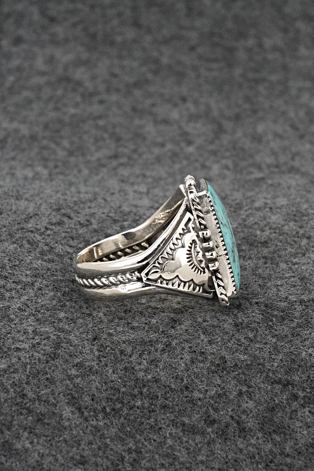 Turquoise & Sterling Silver Ring - Gregg Yazzie - Size 11