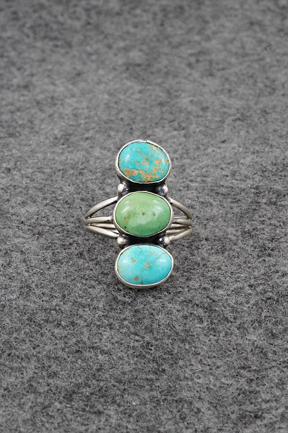Turquoise & Sterling Silver Ring - Verley Betone - Size 10