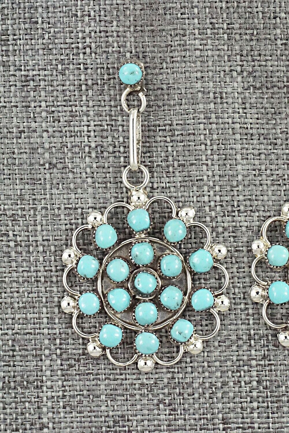 Turquoise & Sterling Silver Earrings - Yvette Kaamasee