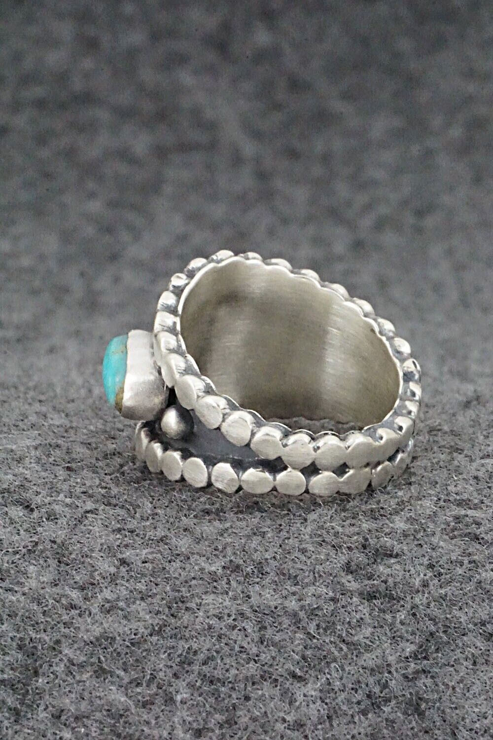 Turquoise & Sterling Silver Ring - Andrew Vandever - Size 8.75