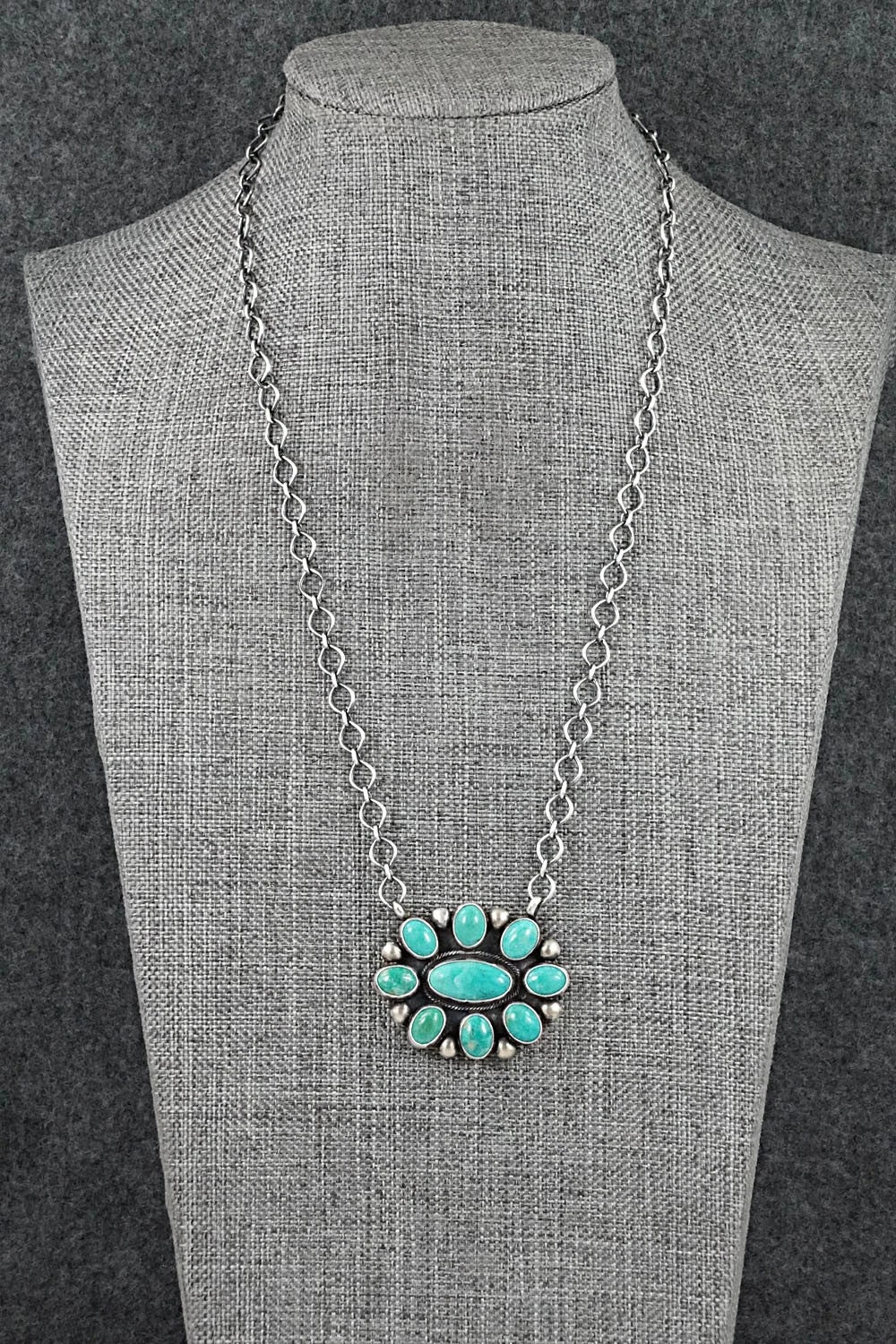 Turquoise & Sterling Silver Necklace - Kathleen Livingston