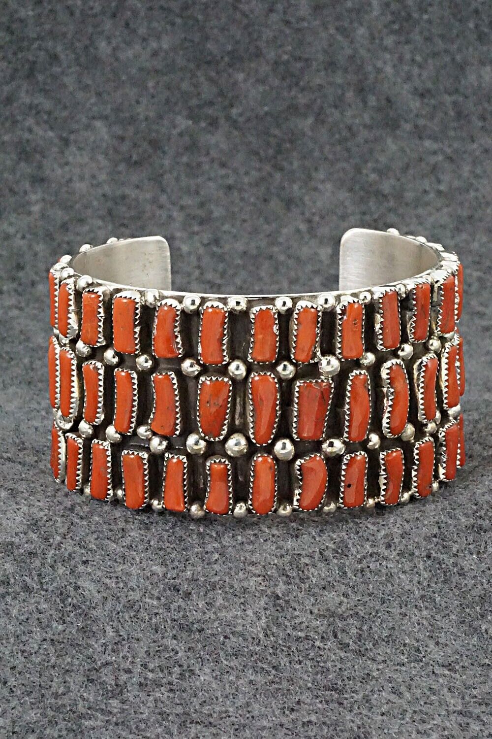Coral & Sterling Silver Bracelet - Darlene Begay
