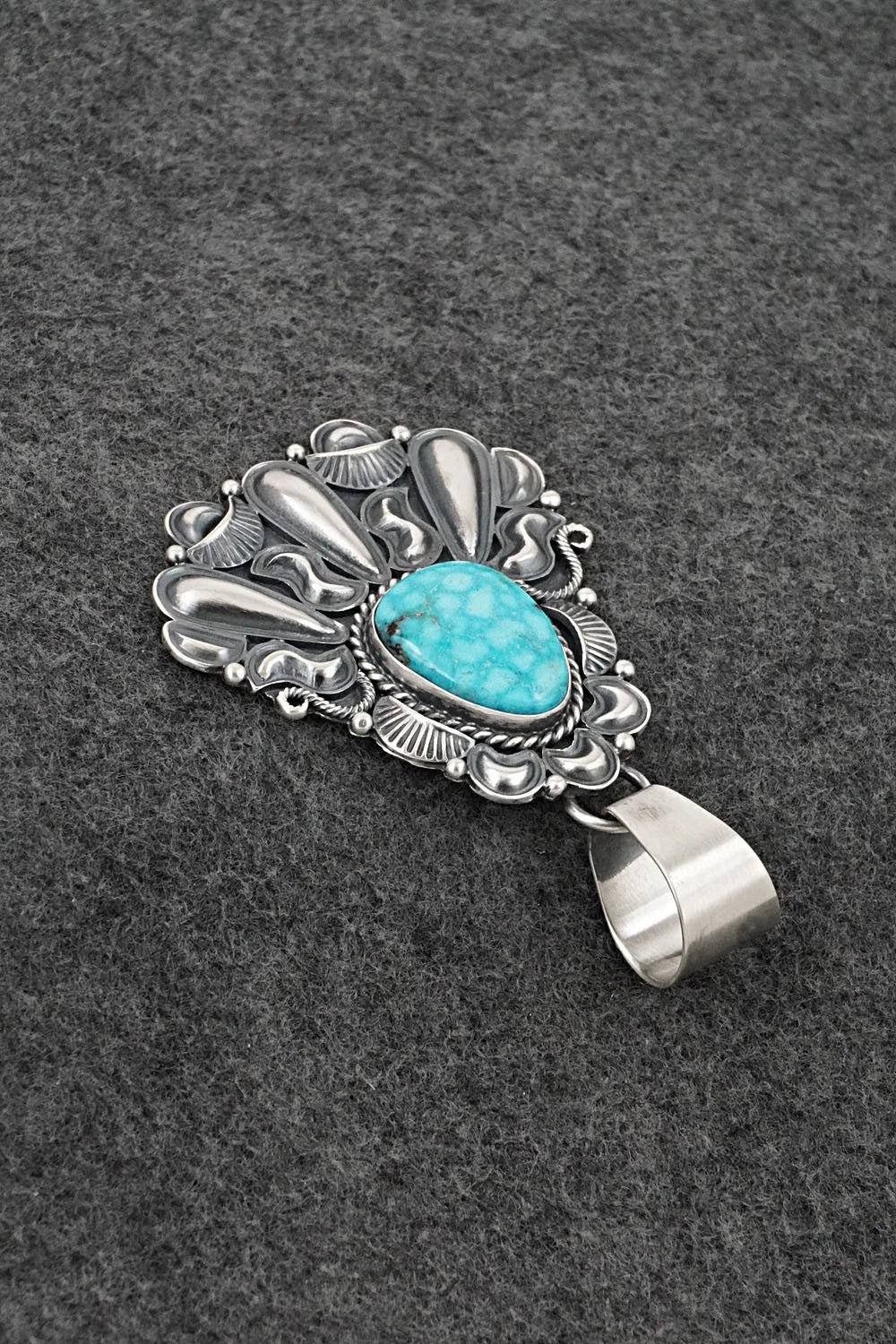 Turquoise and Sterling Silver Pendant - Derrick Gordon