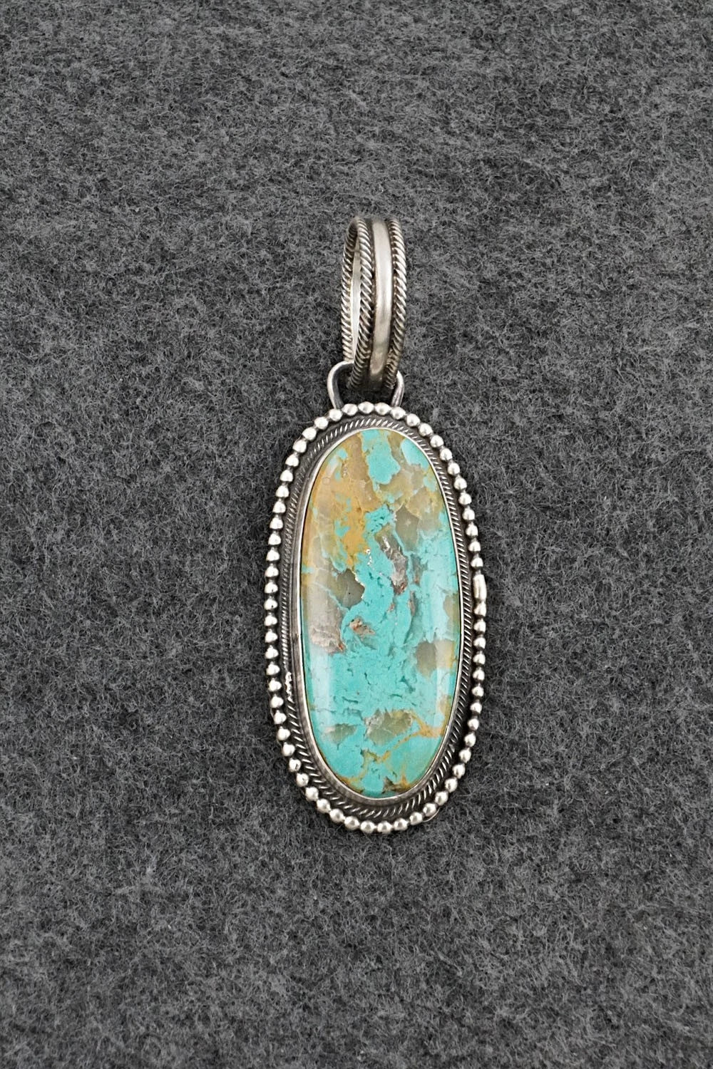 Turquoise & Sterling Silver Pendant - Kathleen Livingston