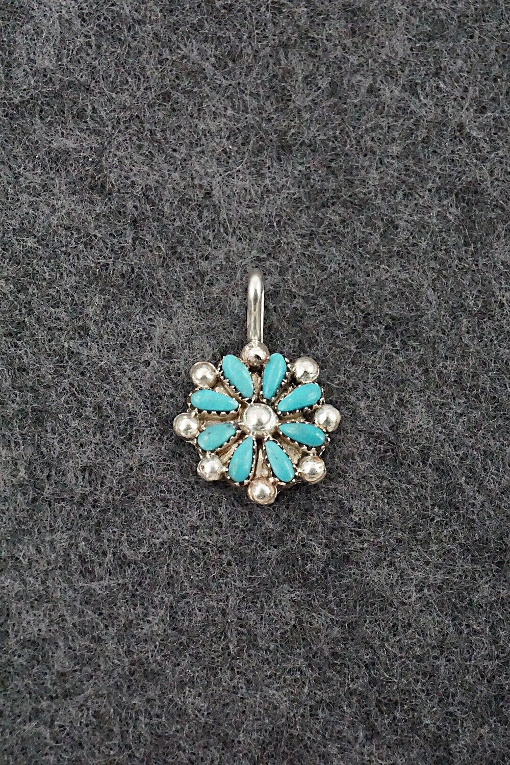 Turquoise & Sterling Silver Pendant - David Leekity