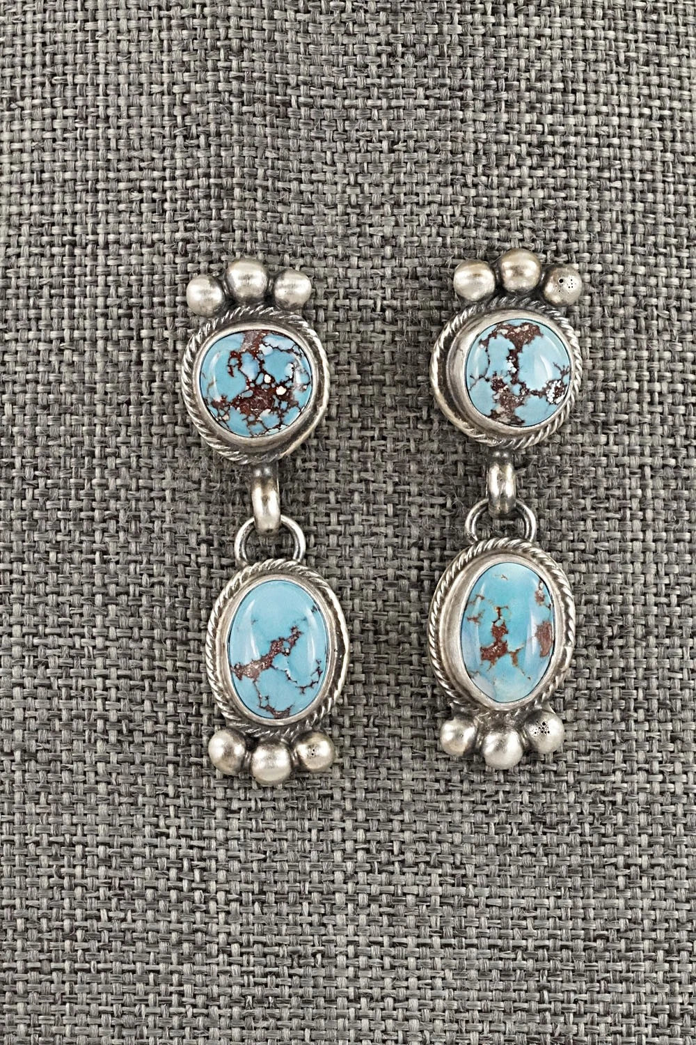 Turquoise & Sterling Silver Necklace and Earrings Set - Kathleen Livingston