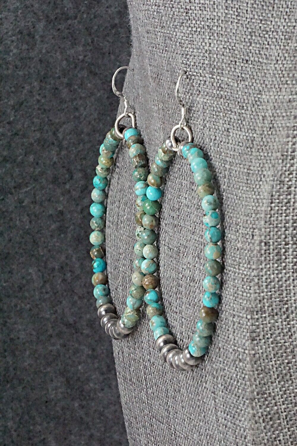 Turquoise & Sterling Silver Earrings - Doreen Jake