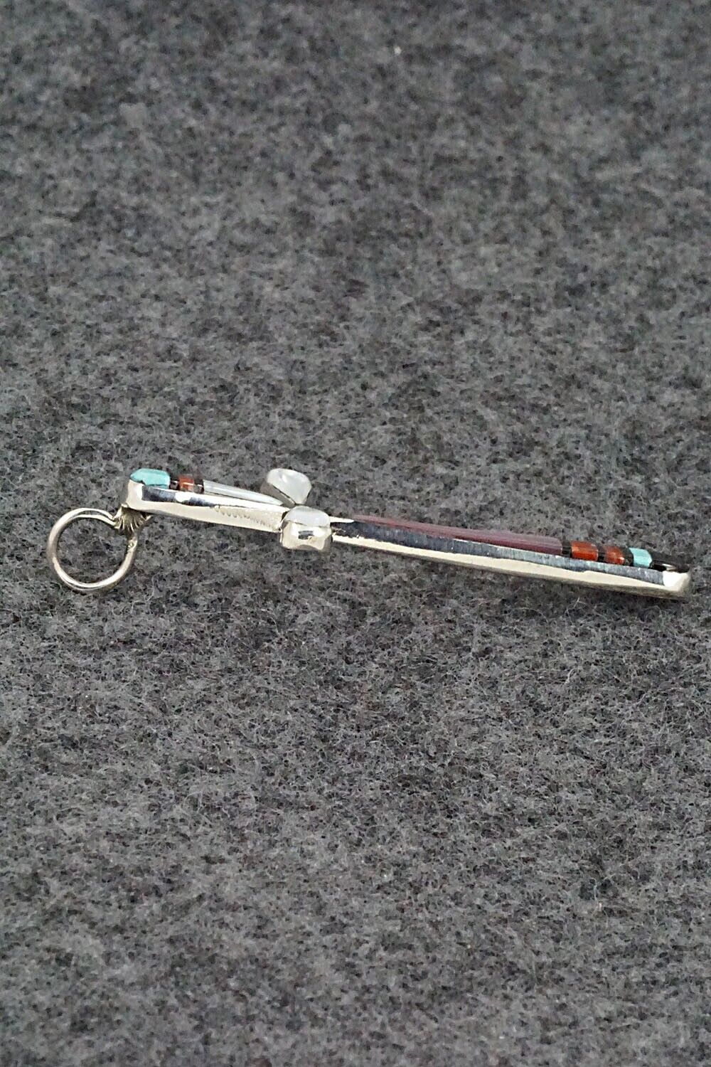 Multi Stone & Sterling Silver Pendant - Lynette Bowannie