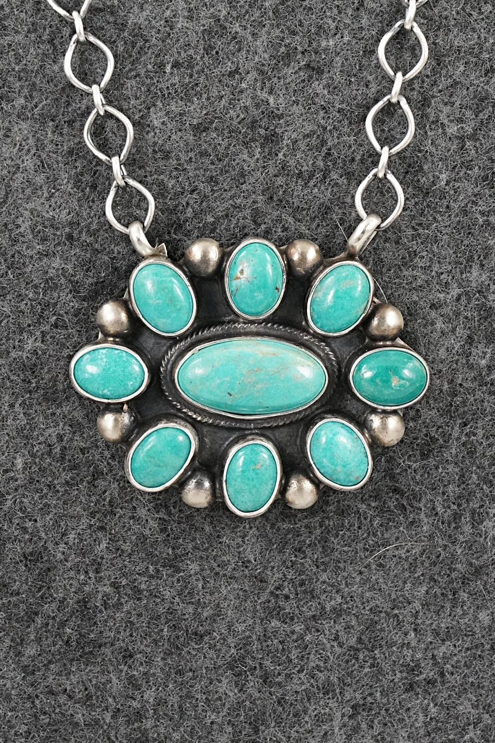 Turquoise & Sterling Silver Necklace - Kathleen Livingston