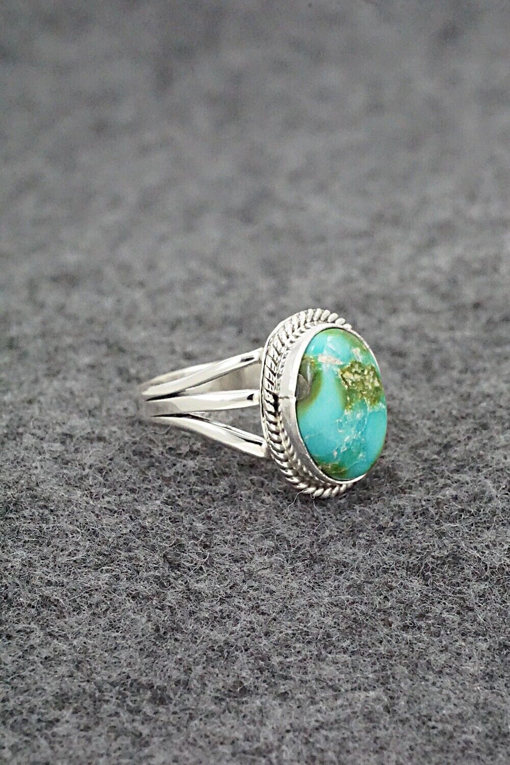 Turquoise & Sterling Silver Ring - Alice Rose Saunders - Size 7.25