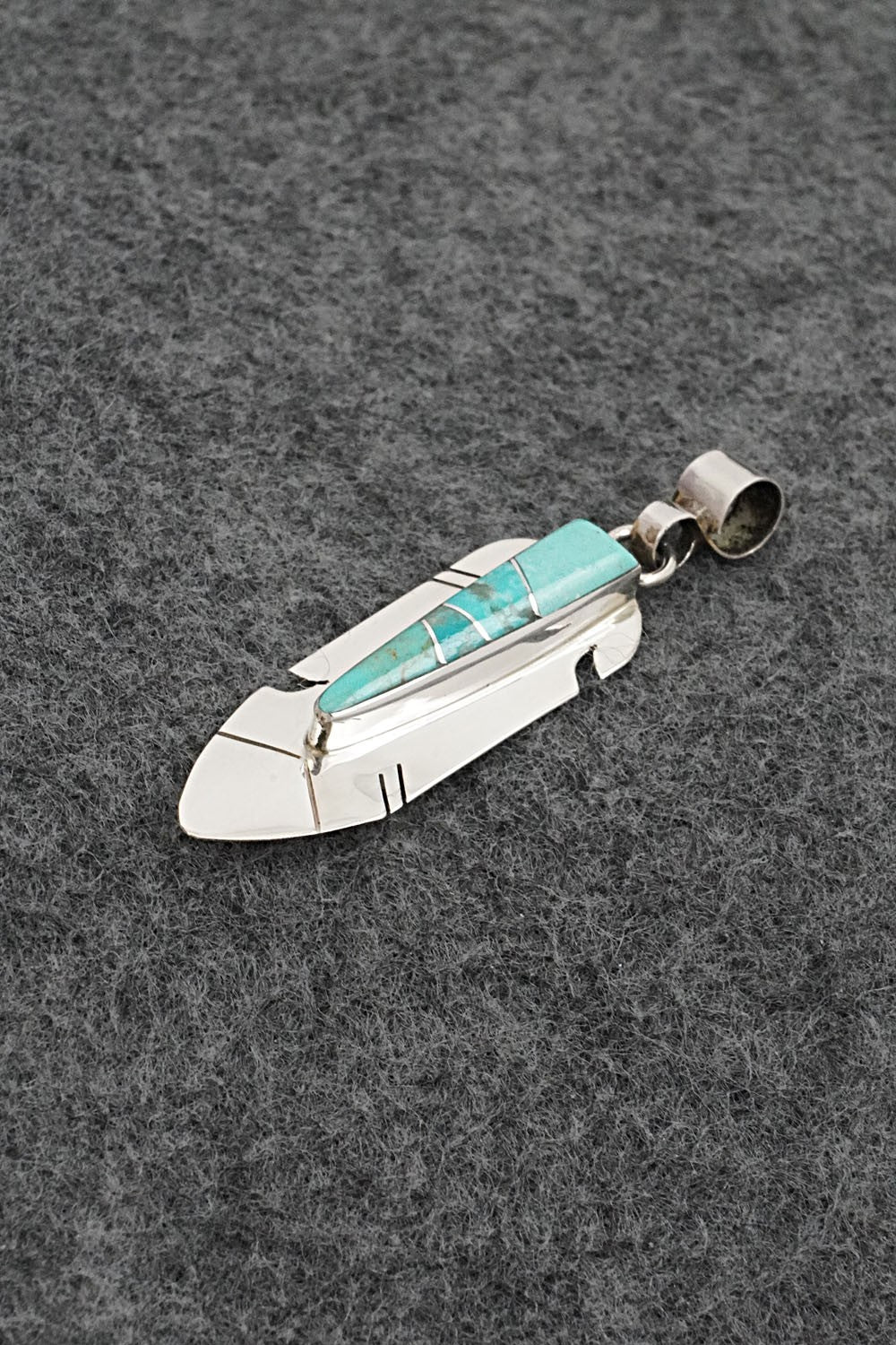Turquoise & Sterling Silver Pendant - Marilyn Yazzie