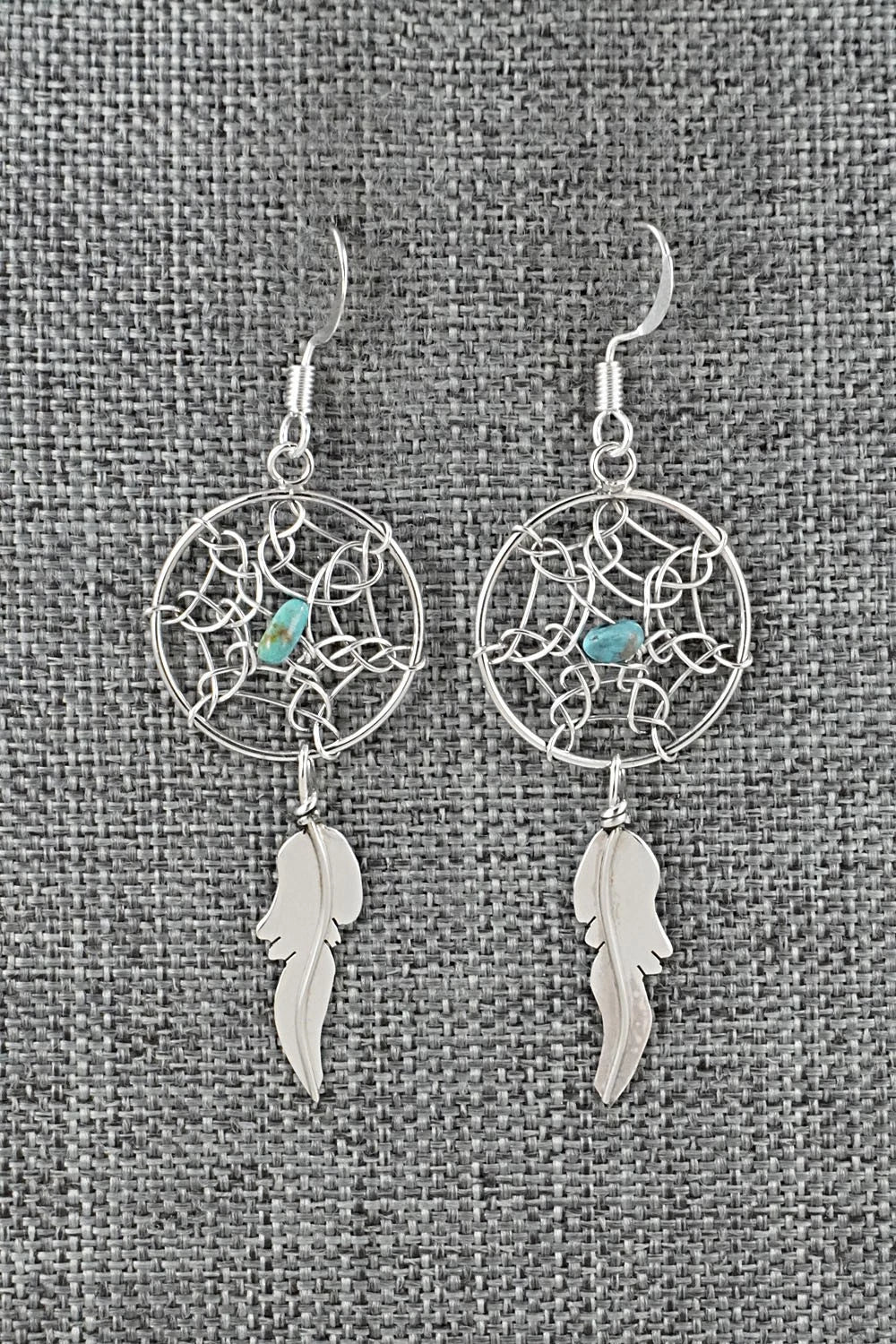 Turquoise & Sterling Silver Earrings - Lorenzo Arviso