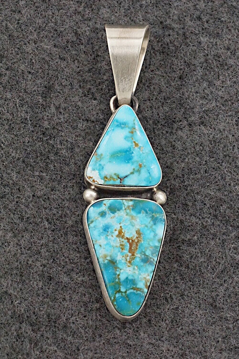 Turquoise & Sterling Silver Pendant - Darrin Livingston