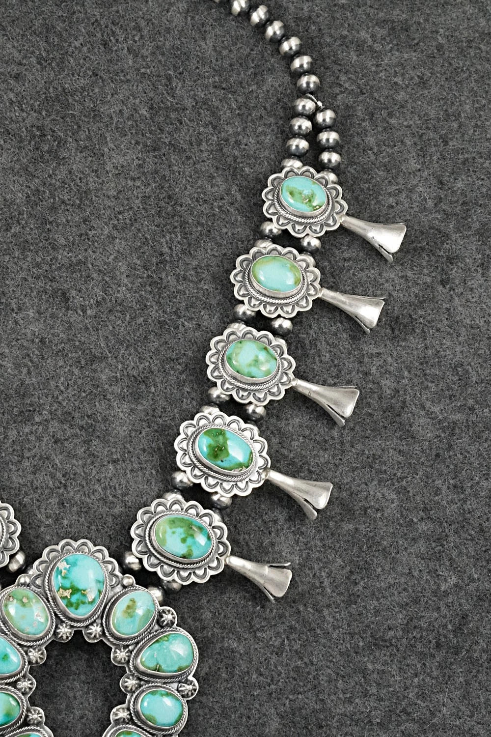 Turquoise & Sterling Silver Squash Blossom Set - Randy Boyd