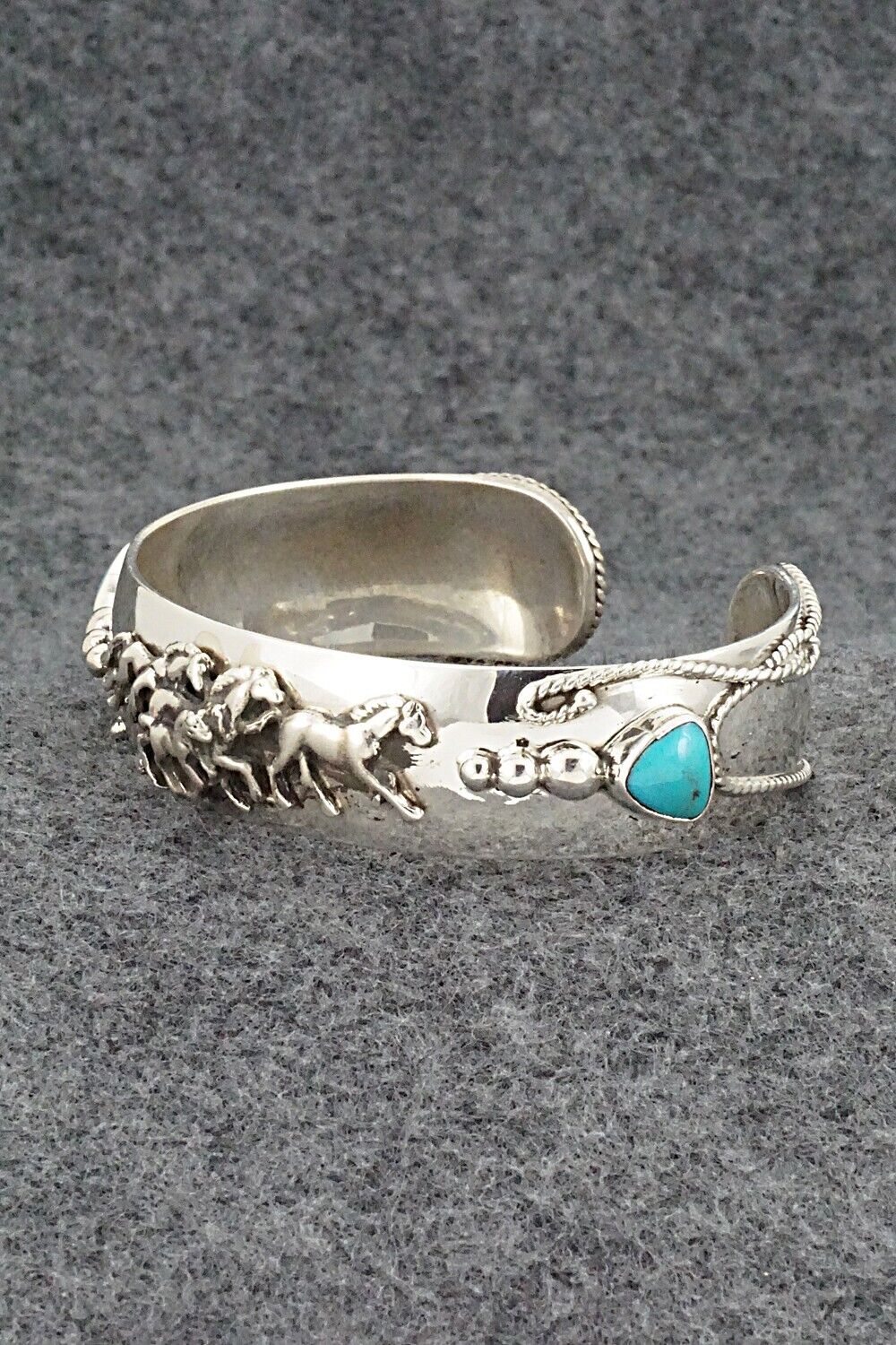 Turquoise & Sterling Silver Bracelet - Bobby Platero