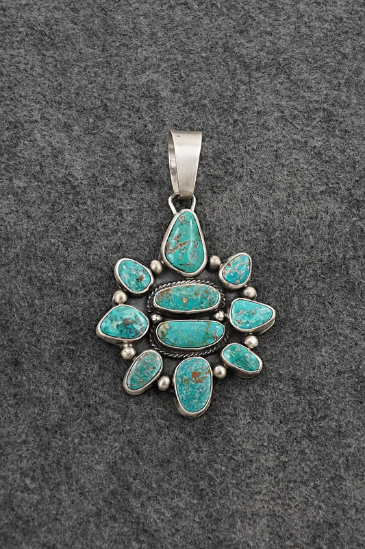 Turquoise & Sterling Silver Pendant - Kathleen Livingston
