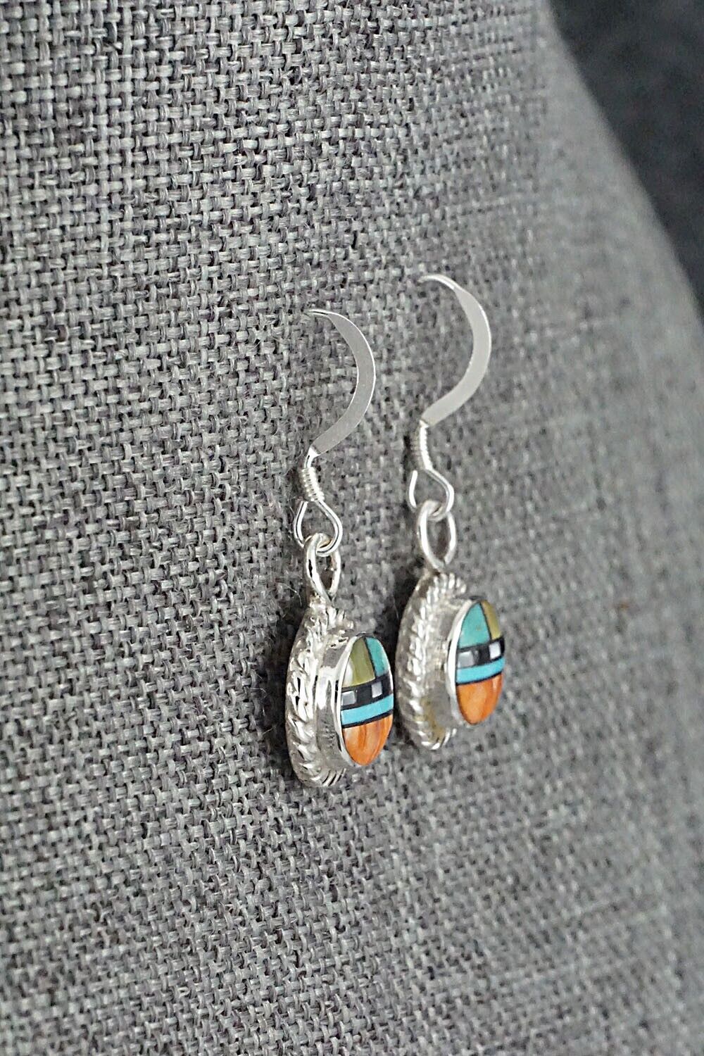 Multi-Stone & Sterling Silver Earrings - Delbert Kallestewa Jr.