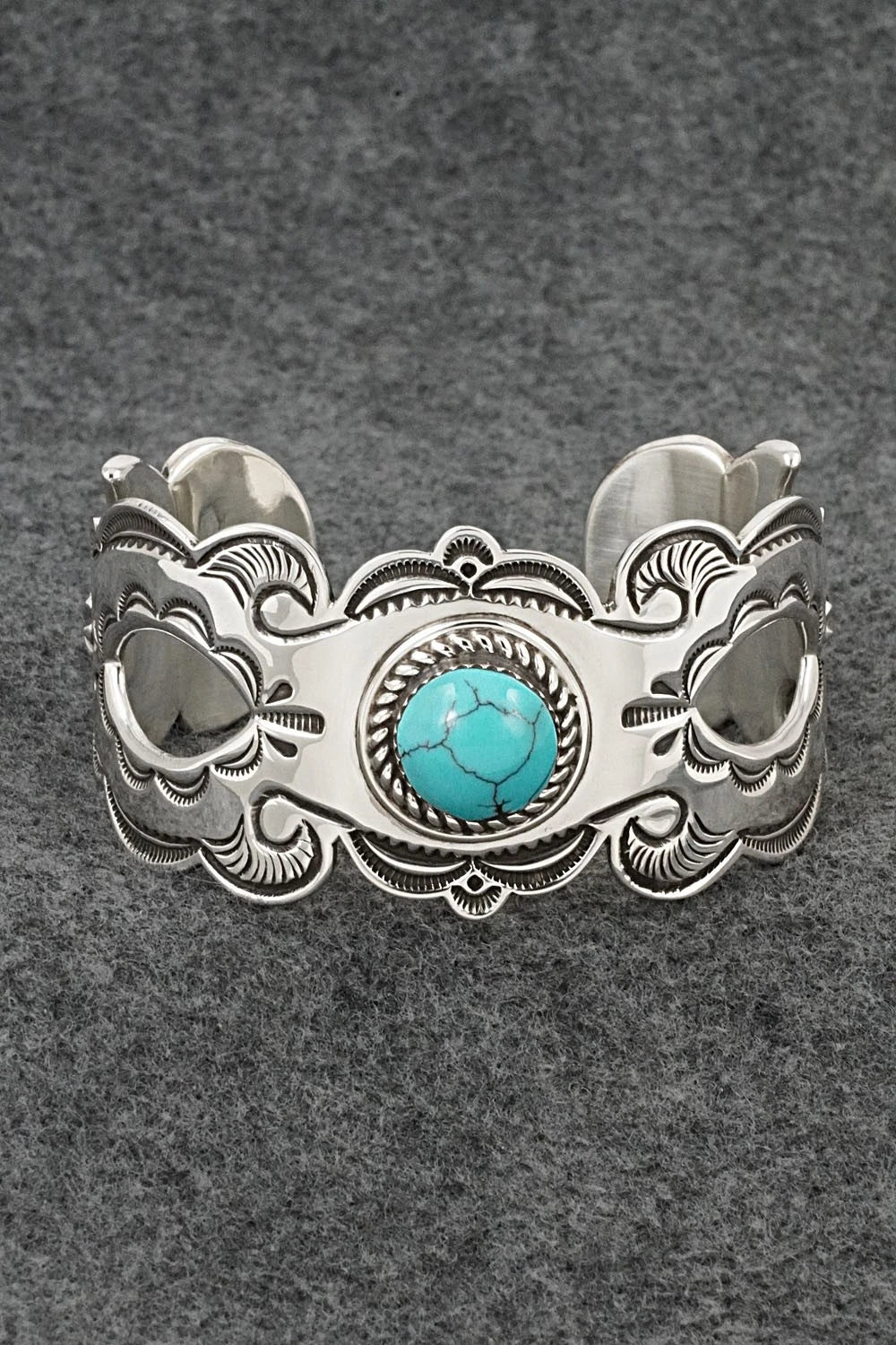 Turquoise & Sterling Silver Bracelet - Roland Dixson