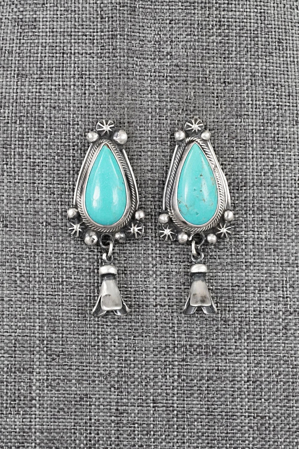 Turquoise & Sterling Silver Earrings - Bobby Johnson