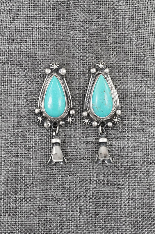 Turquoise & Sterling Silver Earrings - Bobby Johnson