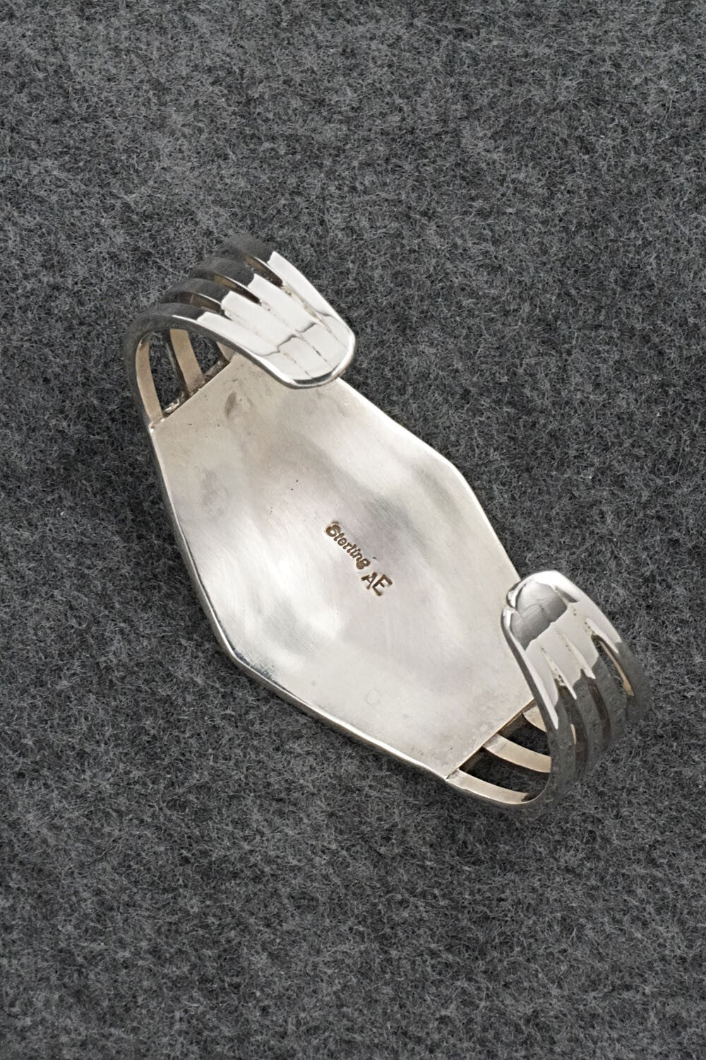 White Buffalo & Sterling Silver Inlay Bracelet - Andrew Enrico