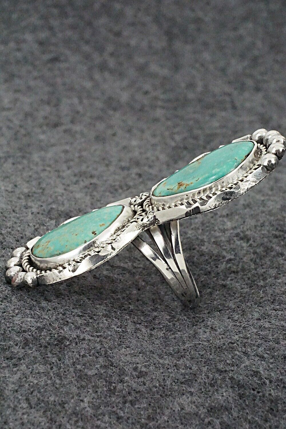 Turquoise & Sterling Silver Ring - Mike Platero - Size 9.25