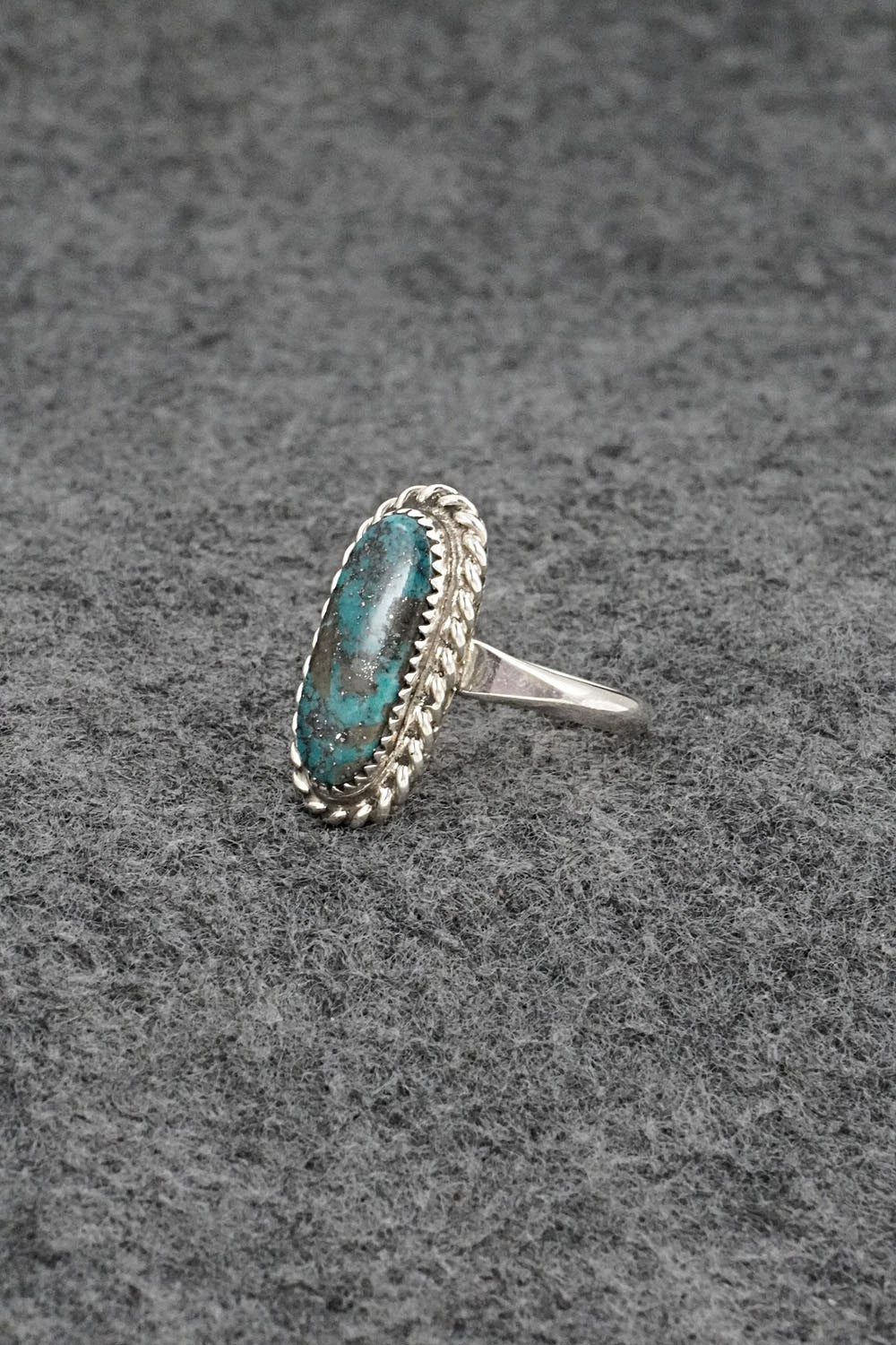 Turquoise & Sterling Silver Ring - Darius Arviso - Size 8