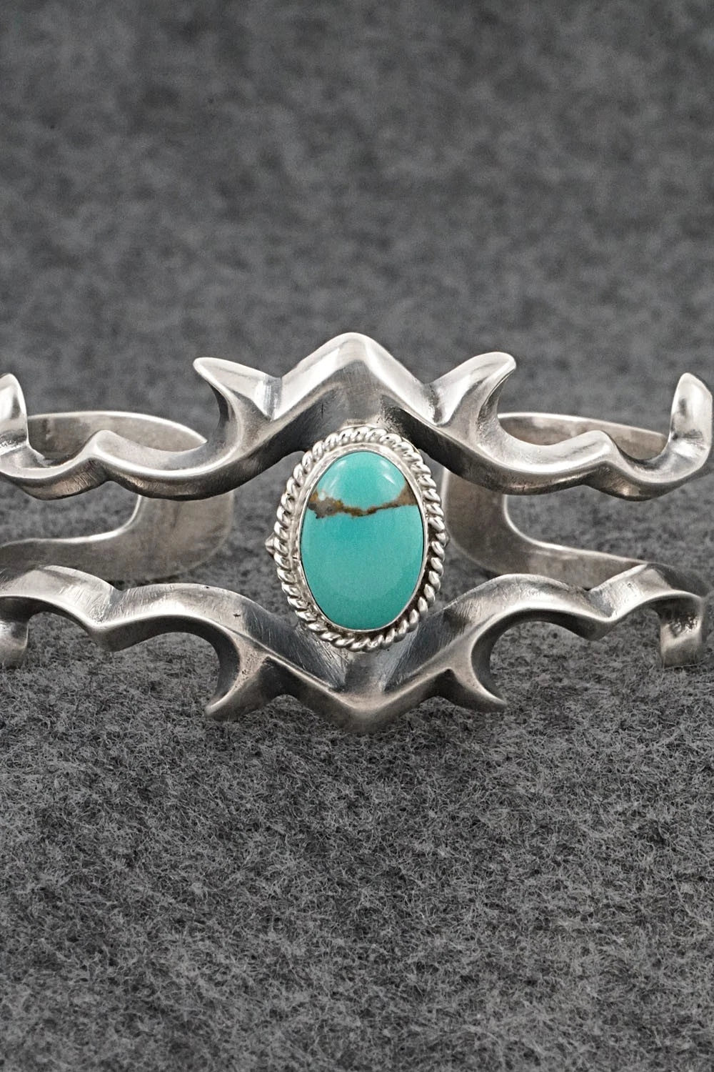Turquoise & Sterling Silver Bracelet - Eugene Gruber