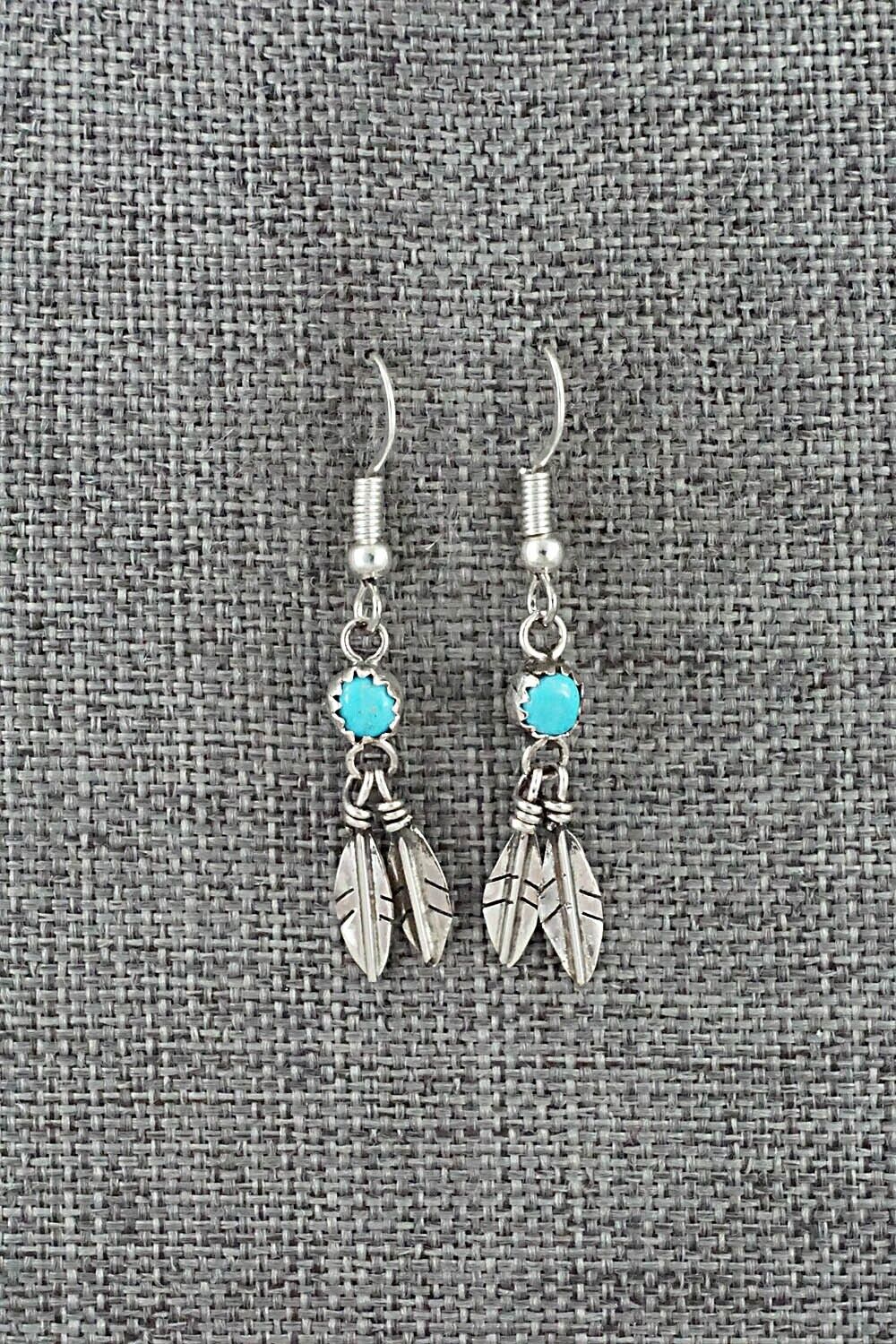 Turquoise & Sterling Silver Earrings - Cornilia Yazhe