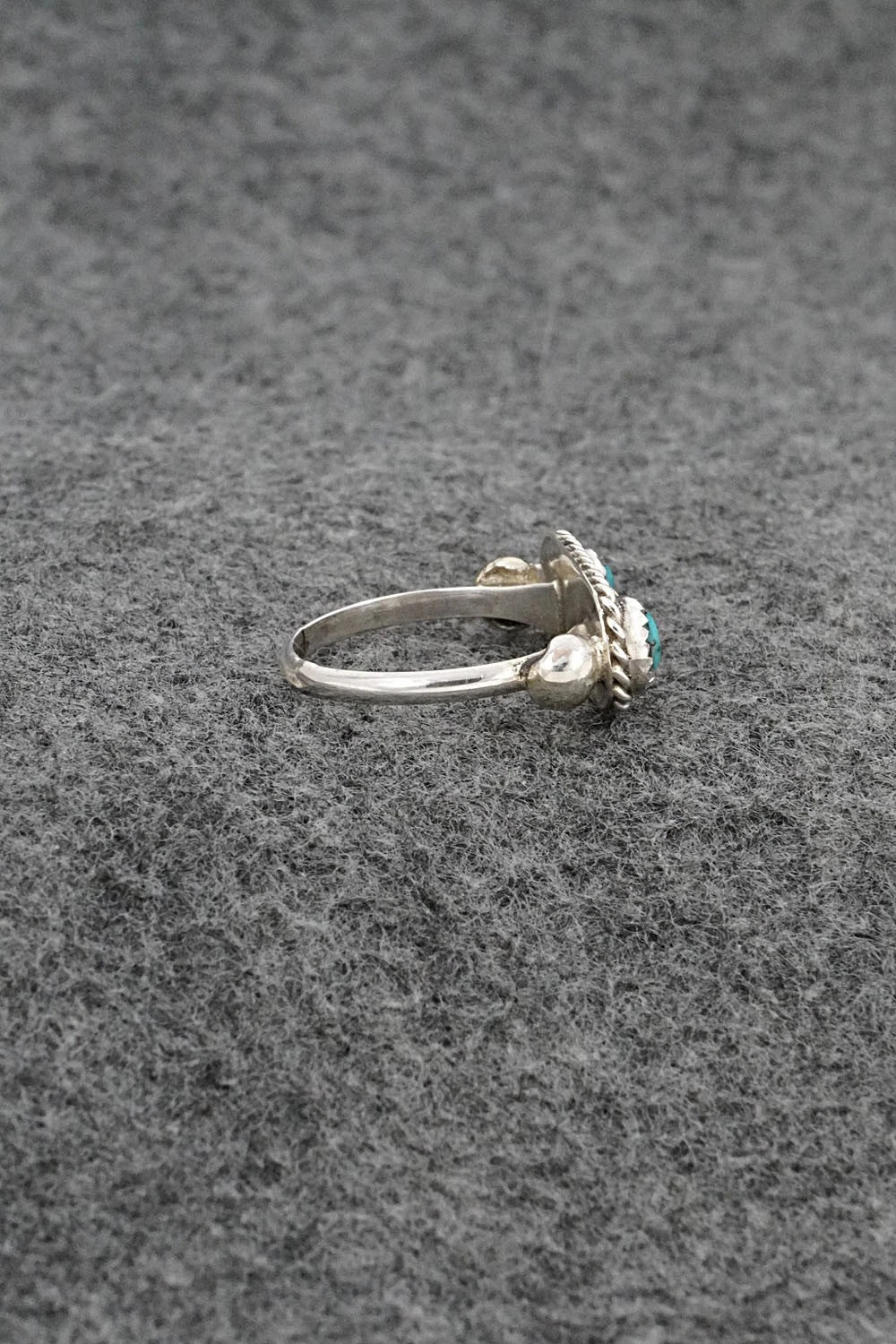 Turquoise & Sterling Silver Ring - Priscilla Reeder - Size 7.5