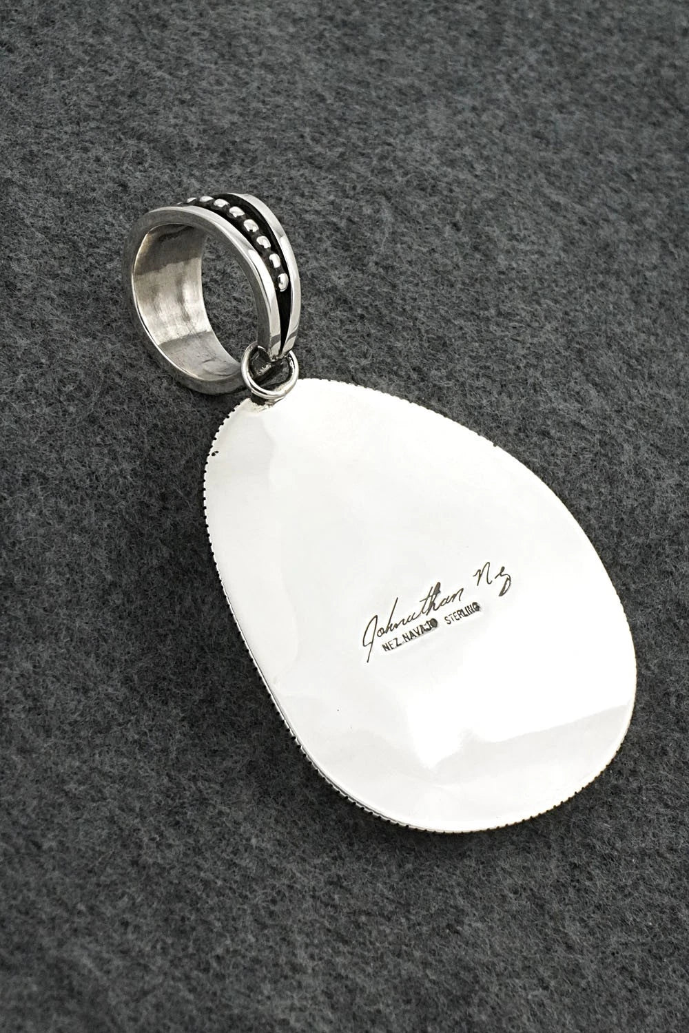 Turquoise and Sterling Silver Pendant - Jonathan Nez