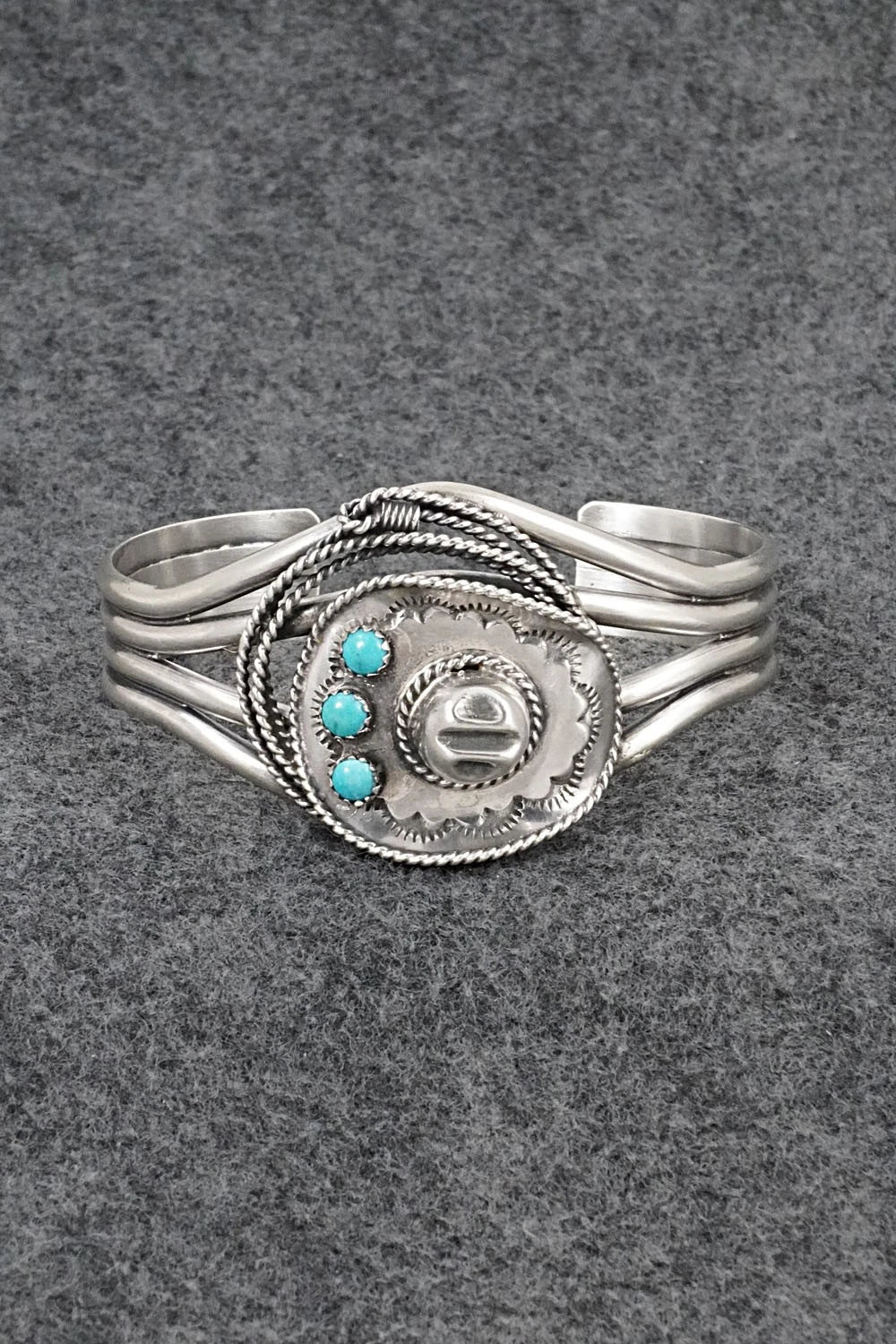 Turquoise & Sterling Silver Bracelet - Bobby Platero