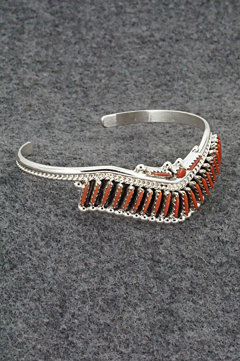 Coral & Sterling Silver Bracelet - Roland Francisco