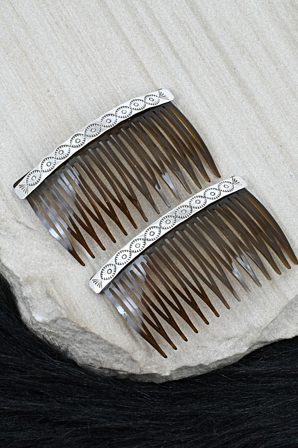 Sterling Silver Hair Combs - Bertha Begay