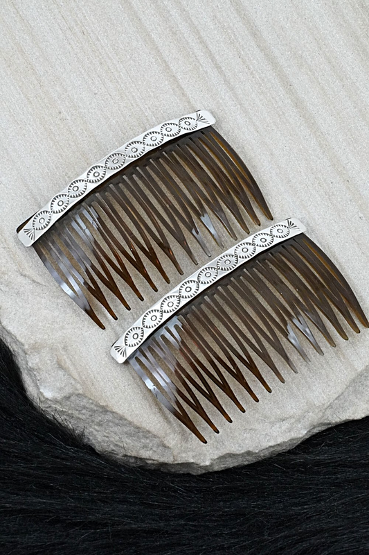 Sterling Silver Hair Combs - Bertha Begay