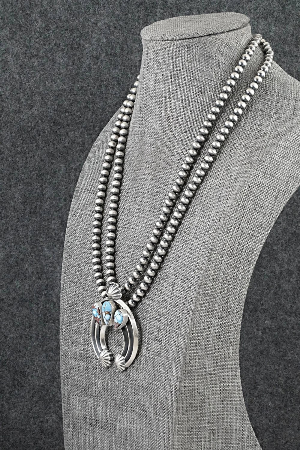 Turquoise & Sterling Silver Necklace - Davey Morgan