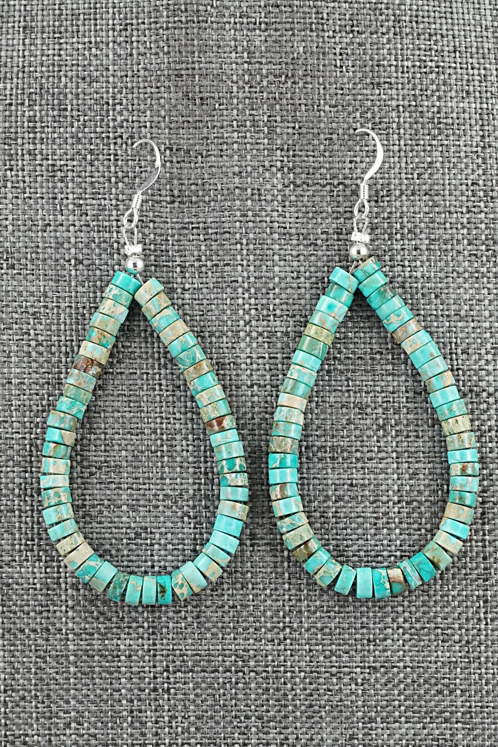 Turquoise & Sterling Silver Earrings - Doreen Jake