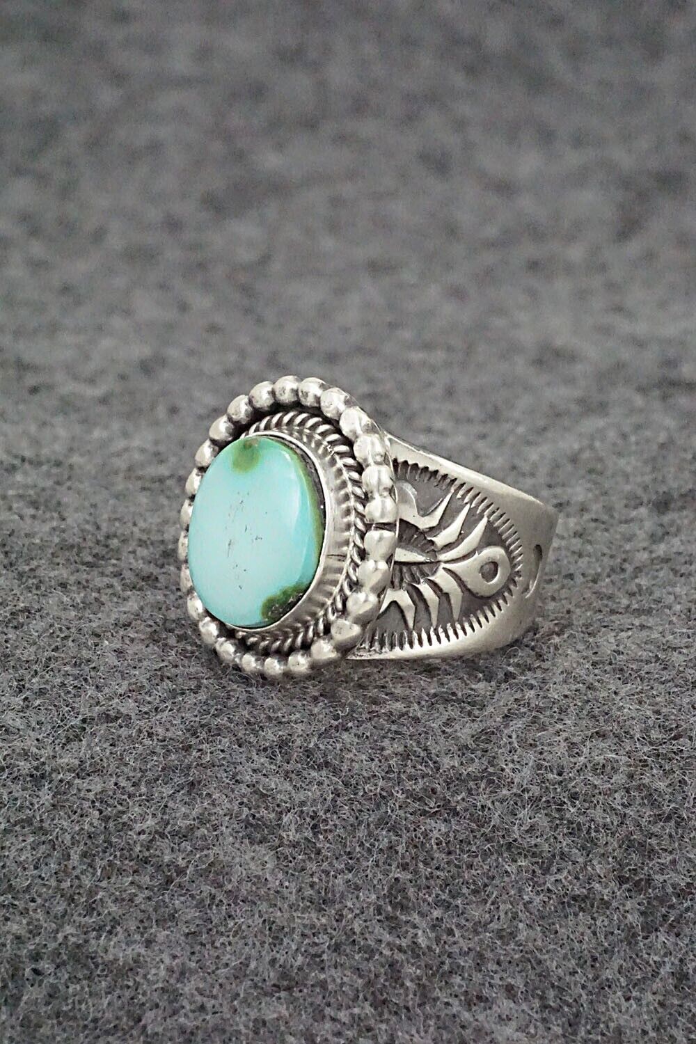 Turquoise & Sterling Silver Ring - Samuel Yellowhair - Size 6.75
