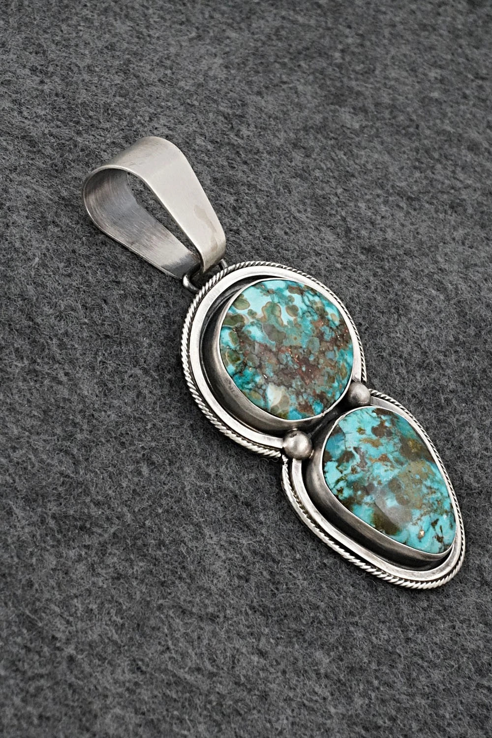 Turquoise & Sterling Silver Pendant - Paul Livingston