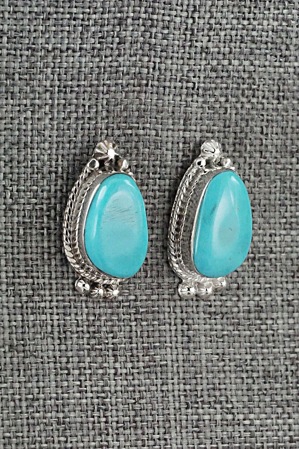Turquoise and Sterling Silver Earrings - Sharon McCarthy
