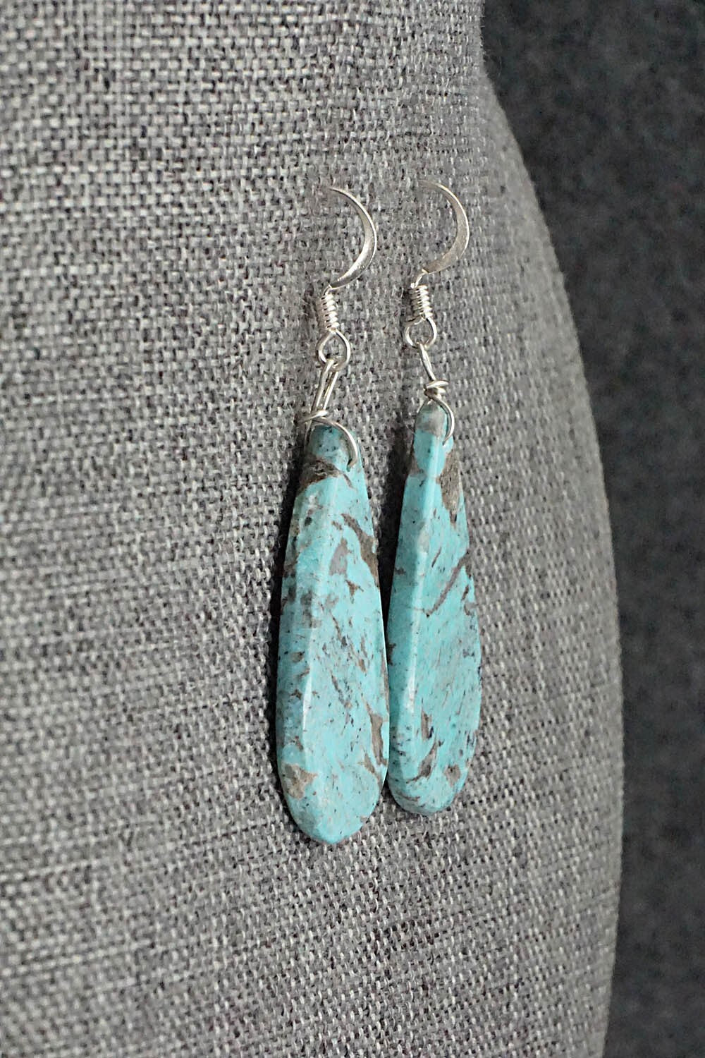Turquoise & Sterling Silver Earrings - Joe Garcia