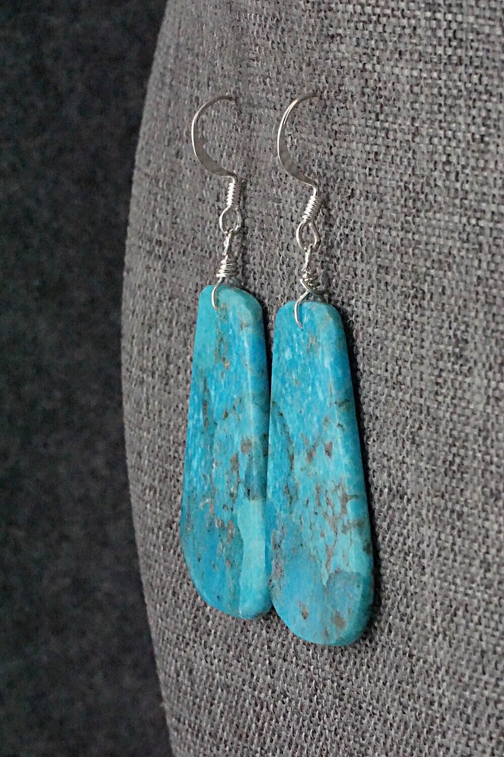 Turquoise & Sterling Silver Earrings - Lupe Lovato