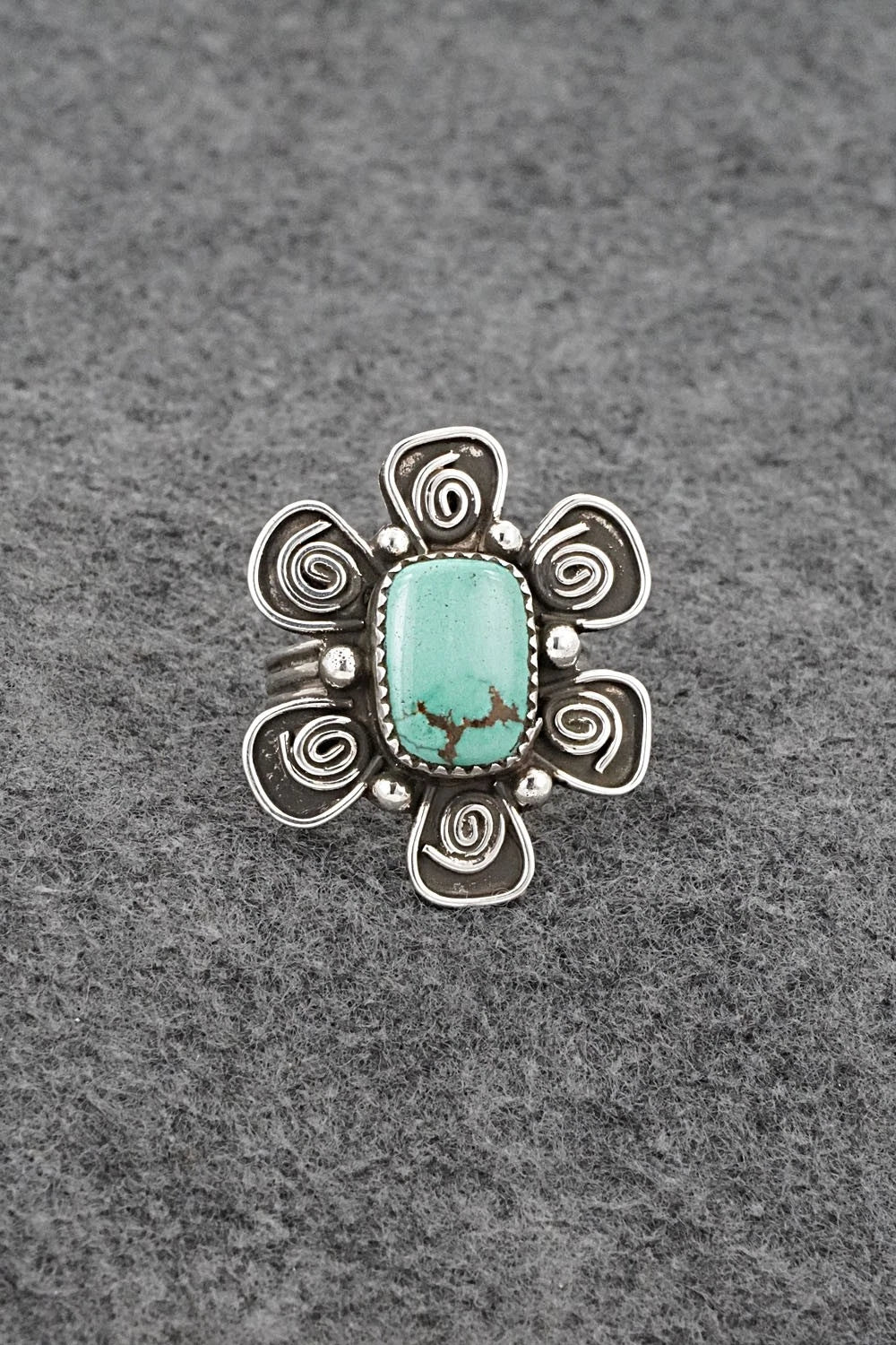 Turquoise & Sterling Silver Ring - Priscilla Reeder - Size 10