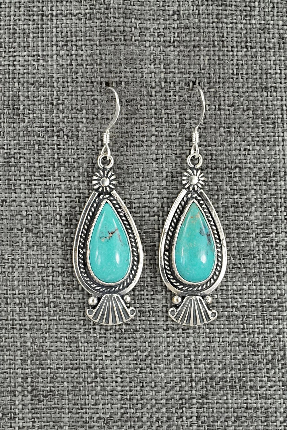 Turquoise & Sterling Silver Earrings - Verley Betone